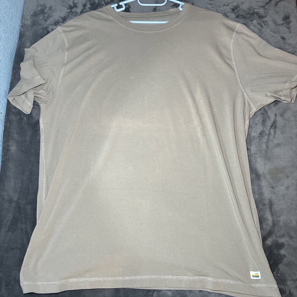 VUORI Tuvalu Performance T Shirt Mens XXL V101 Smokey Taupe Short Sleeve Stretch